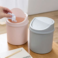 Mini Waste Bin Trash Can Desktop Garbage Basket Table Roll Swing Lid Small s Pencil Household Office Storage Accessories