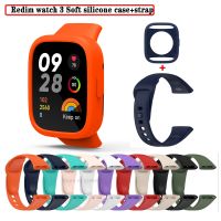 Silicone Strap+Protective Cover For Redmi Watch 3 Replacement Wrist Strap Bumper For Xiaomi Mi watch lite3 Wristband Bracelet Smartwatches