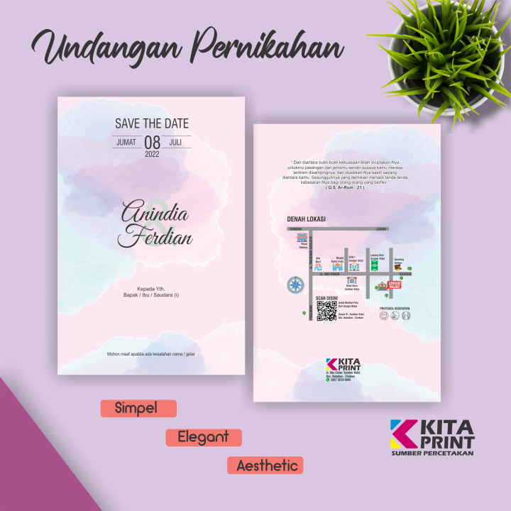 [300 Pcs] Undangan Pernikahan Simple Aesthetic yang Unik dan Menyentuh