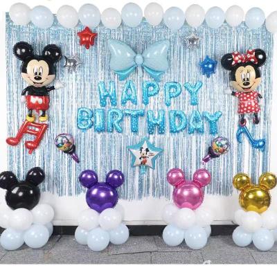Mickeys Minnies Mousesบอลลูนการ์ตูนฟอยล์วันเกิดPartyบอลลูนประดับบ้านงานเลี้ยงวันเกิดของเด็กวันเกิดของขวัญ