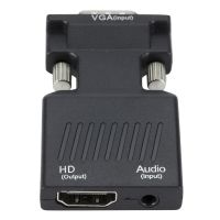 ▼♛✒ HD 1080P VGA to HDMI-compatible Converter Adapter With Audio For PC Laptop to HDTV Projector