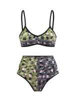 ✶ COOBBU Reversible Swimsuit 2023 Bikinis High Waist Swimwear Women Bikini Sets Push Up Bathing Suit Border Print Beachwear Summer