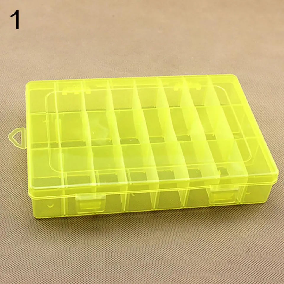 guyouzi® 24 Compartments Plastic Box Case Jewelry Bead Storage Container  Craft Organizer