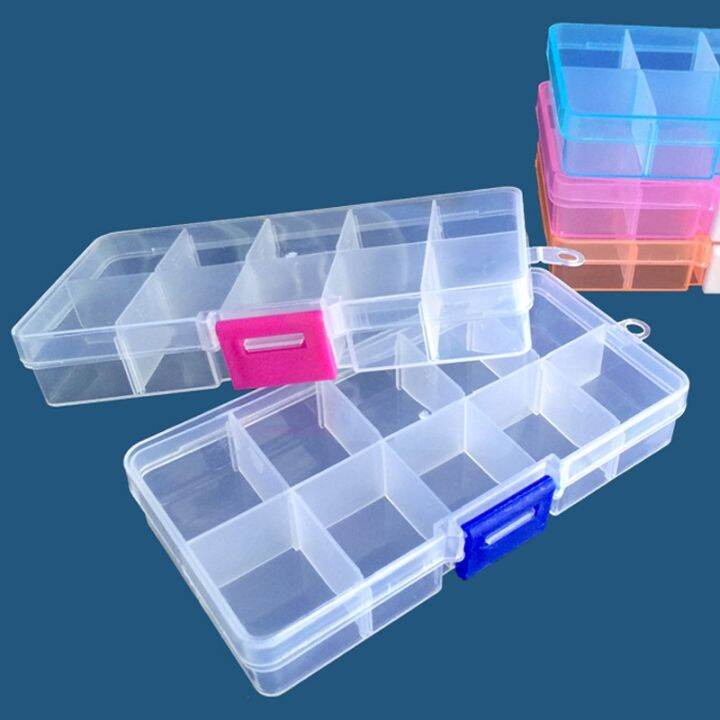 10 Grids Box Jewelry Accessories Case Adjustable Multi-compartment ...