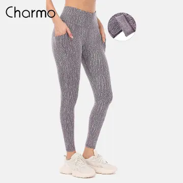 Charmo Fleece Lined Leggings Women Winter Thermal Insulated Leggings High  Waist Workout Yoga Pants with Pockets