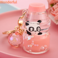 ?【Lowest price】Wonderful จี้ห้อยคอรูปขวดและขวดทำจากอะคริลิคประดับเลื่อมรูปแพนด้าพวงกุญแจรถ