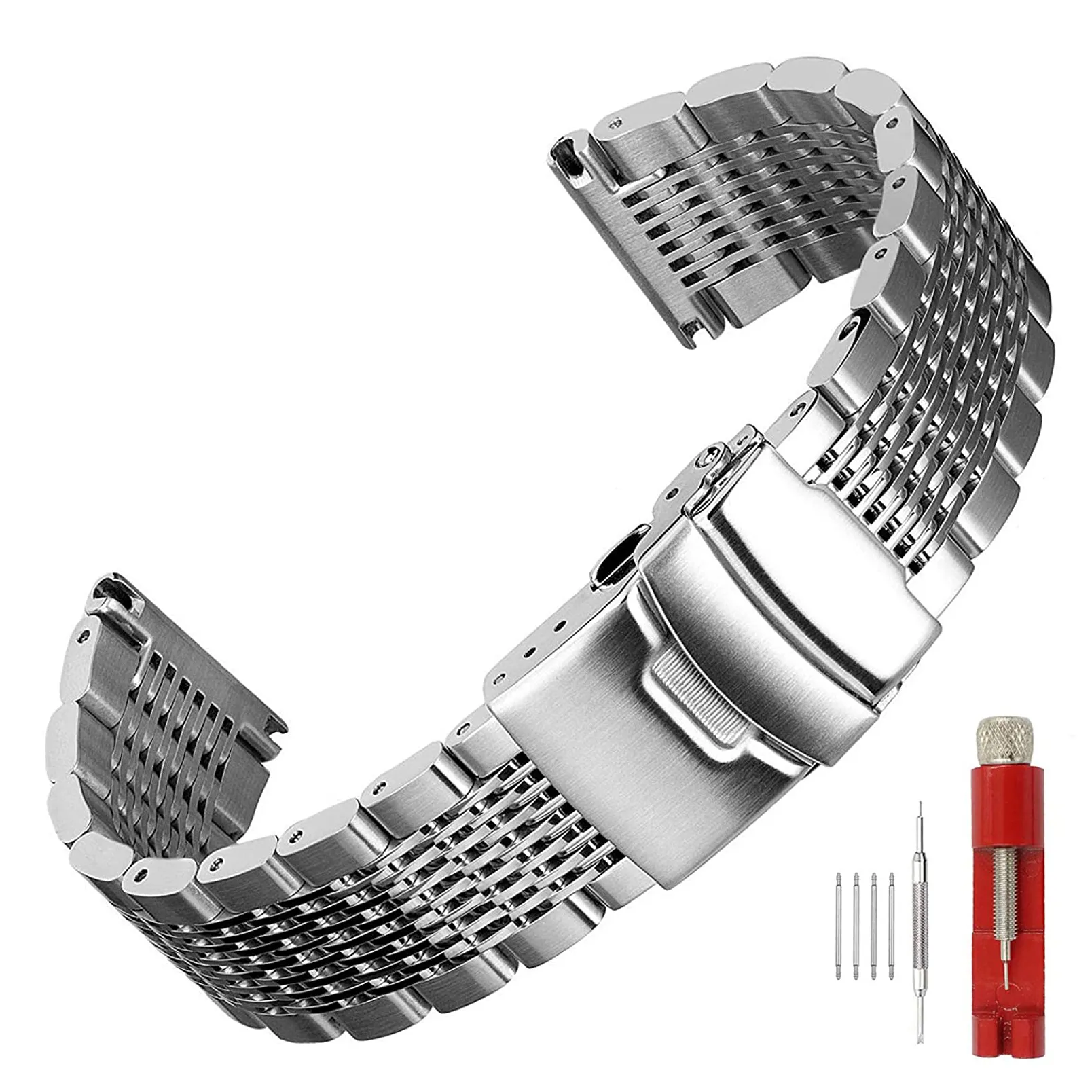 Solid Stainless Steel Diving Watch Band for Seiko 18mm 20mm 22mm 24mm Metal  Mesh Strap for Rolex Water Ghost Double Safty Deployment Buckle Brushed  Polished Bracelet Women Men Bussiness Accessories | Lazada