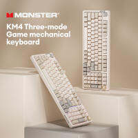 Monster KM4 คีย์บอร์ดเกมมิ่ง ใช้พลังงานต่ํา มีไฟ RGB ใช้ได้นาน