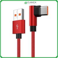 CLMXCA แล็ปท็อป6A ยูเอสบีสายข้อมูลสาย USB Type C มุมขวาชาร์จเร็ว PD 66W