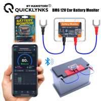 QuickLynks BM6 Wireless Bluetooth 4.2 12V Battery Monitor&amp;Test อุปกรณ์สำหรับตรวจสอบแบตเตอรี่รถยนต์ผ่านแอฟมือถือใช้ได้ทั้ง iOS / Android