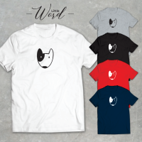 Little Word เสื้อยืดคอกลมแขนสั้นพิมพ์ลาย Dog สไตล์มินิมอล ทรงunisex