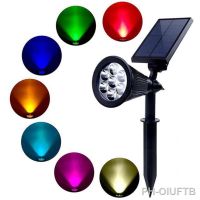 RGB Outdoor Solar Lights LED Changing Lawn Ground Lamp IP65 Waterproof Outdoor Lights Landscape Spotlights Garden Decoration