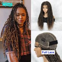 Braided Wigs Synthetic Full Lace Wig For Black Women Crochet Box Wig Braid Braiding Hair Knotless Box Braids Wigs [ Hot sell ] TOY CENTER