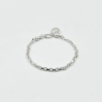 DSP สร้อยข้อมือเงินลายลูกโซ่ ชาร์มหัวใจฉลุลาย สร้อยข้อมือเงินแท้ 925 : DSP 925 Sterling Silver Charm Bracelets [CS0108]