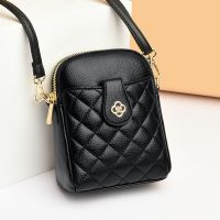 2023 New Summer Small One-Shoulder Messenger Bag PU Womens Round Mobile Phone Bag Messenger Bag Coin Purse Handbags