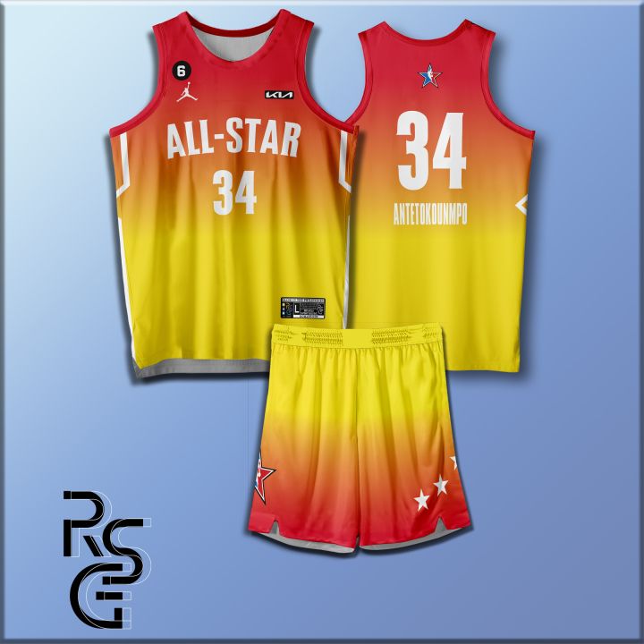 NBA All Star Team Giannis 2023 Jersey 100% Full Sublimation