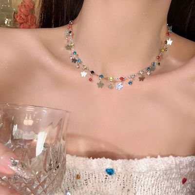 ☑♨□ Dopamine Necklace Summer Colorful Necklace Womens Luxury 2023 New Explosive Clavicle Chain