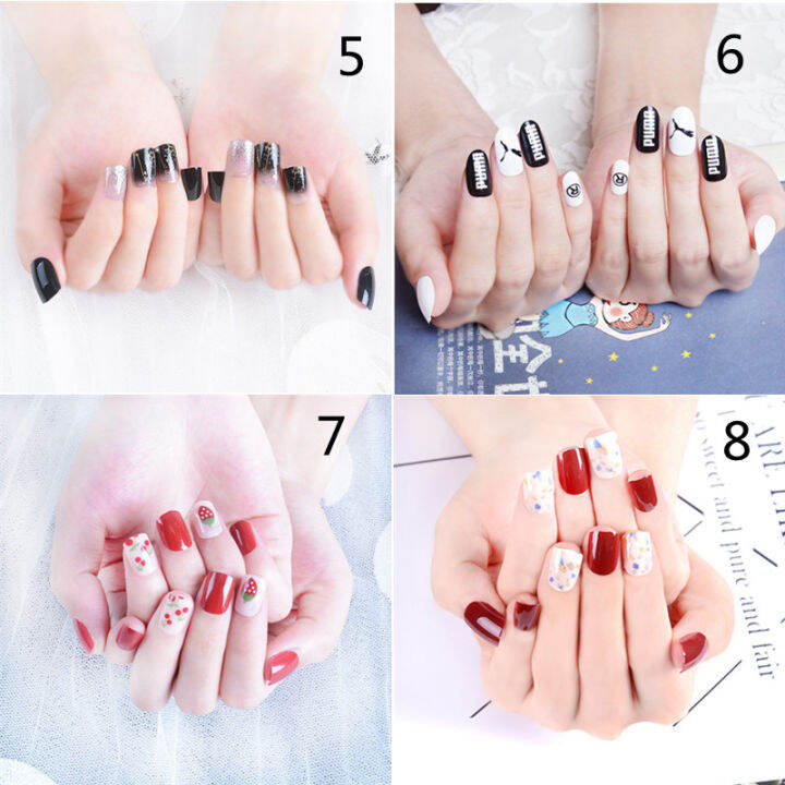 hot-new-products-24-false-nails-for-nail-decoration-false-nails-with-glue