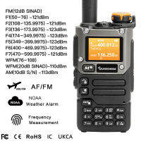 Quansheng UV-K6เครื่องส่งรับวิทยุ5W Air Band วิทยุ Tyep C ชาร์จ UHF VHF DTMF FM Scrambler NOAA ไร้สายความถี่สองทาง CB วิทยุ