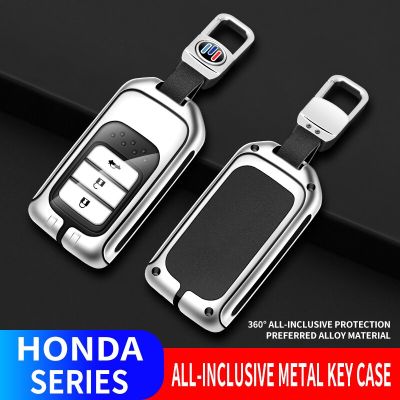 Zinc Alloy Leather Car Key Case For Honda Fit Lucky Vezel City Civic Jazz BRV BRV HRV HRV Shuttle Gp8 19CRV Jade Freed Odyssey