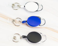 Lot 10pcs Button Strap&amp;Key Ring Badge Reel Holder,Carabiner Hook Retractable ID Card Roller Clip, Waist clip Buckle ,