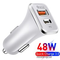 USB อะแดปเตอร์ที่ชาร์จแบตในรถ5A ชนิด C PD QC 30W ชาร์จเร็วสำหรับ iPhone 13 12 11 Pro Max 8 Xiaomi Samsung S21 S20 S9 S10