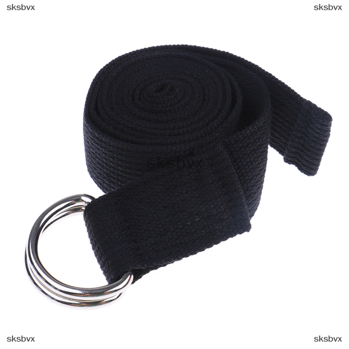 sksbvx-180cm-sport-yoga-stretch-strap-d-ring-เข็มขัดออกกำลังกายเอวขาฟิตเนสปรับได้