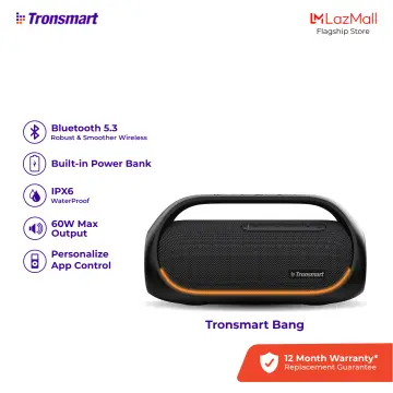 Tronsmart Bang Portable Speaker 60W Loud Bluetooth Built-in Power Bank IPX6