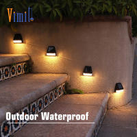 Vimite 1/4 PCS Led Warm Solar Wall Lamp Modern Outdoor Waterproof Garden Decorative lights Fence Lights for House Balcony Gate Porch