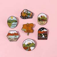 Creative Outdoor Camping Lapel Pin Scenery กระเป๋าเป้สะพายหลัง Badge ของขวัญสำหรับเพื่อน