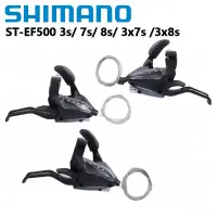 Shimano ST-EF500จำแลง3S 7S 8S EZ FIRE PLUS คันเบรค21Speed 24ความเร็วพร้อมหน้าต่างจักรยานเสือภูเขา MTB ชิ้นส่วนปั่นจักรยาน