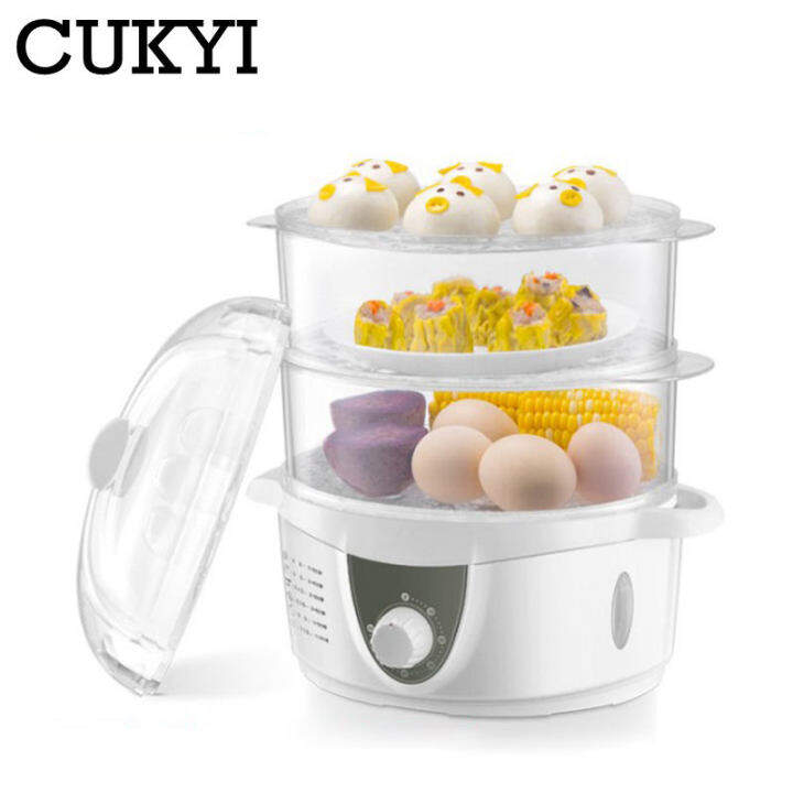 cukyi-3ชั้นไฟฟ้า-steamer-หม้อหุงข้าวไข่นึ่ง6เกียร์หม้อไอน้ำอาหารเช้าเครื่องปิดอัตโนมัติ