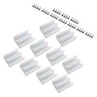 ℡ 10 Pcs Bumper Shower Door Replacement Parts Sliding Guide Blocks Glass Guides Doors Stopper Bottom Bumpers