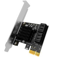 Chi อะแดปเตอร์สำหรับขุด SATA PCI-E 4พอร์ต SATA 3.0สำหรับ PCIe X1การ์ดขยาย GEN3 SATA 3 III PCI-e การ์ด PCI Express อะแดปเตอร์ FJK3825 ASM1064