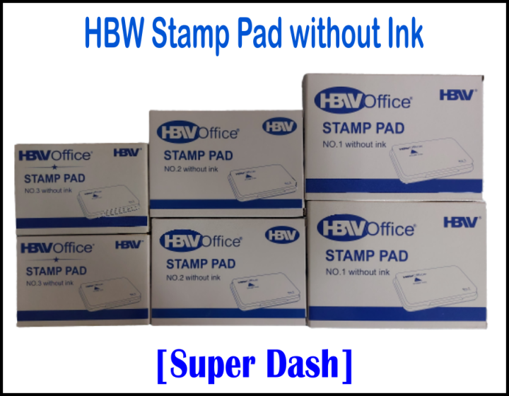 HBW Stamp Pad Dry without Ink [1, 2, 3] [Super Dash] Lazada PH