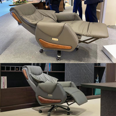 KOOXJEANS Cordless Electric leather chair Boss chair เก้าอี้ไฟฟ้า เก้าอี้ออฟฟิศ เก้าอี้ผู้บริหาร เก้าอี้คอมพิวเตอร์ เก้าอี้สำนักงาน รุ่นเบาะหนาพิเศษ หมุนได้ 360° ที