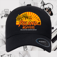 Island Hoppers Magnum PI Printed Black Hat Baseball Cap