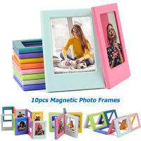 10pcs ABS แม่เหล็กรูปภาพกรอบสี่เหลี่ยมผืนผ้าภาพผู้ถือ Organizer สำหรับ Fujifilm Mini 11 Mini 9 กล้อง EVO Mini Link 2 Liplay SP-2 ตู้เย็นอุปกรณ์ตกแต่งของขวัญ DIY