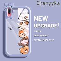 เคส Chenyyka สำหรับ VIVO Y93 Y91C Y93S เคสการ์ตูนน่ารักเสือลิงแมวสีสันสดใสซิลิโคนอ่อนชัดเจนเคสโทรศัพท์ป้องกันเลนส์กล้องสัตว์ประหลาดน้อยน่ารักปลอกโปร่งใสกันกระแทก