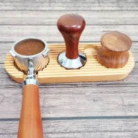 1-4Pcs/Set 51mm 53mm 58mm 304 Stainless Steel Adjustable 3 Anlge Coffee Tamper Flat Powder Hammer Tampers Tool With Wood Holder