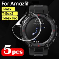 【lolo Watch】ฟิล์มไฮโดรเจลนุ่ม5ชิ้นสำหรับ Amazfit T Rex 2โปรจอปกป้อง Huami Trex สมาร์ทวอท์ชเคสกันกระแทก