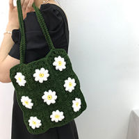 Daisy Hand-woven Women Shoulder Bag Handmade Crochet Knitted Women Handbag Fashion Cotton Weave Ladies Hand Bags Womens Bag New