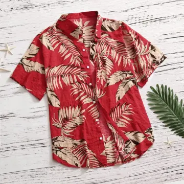 Red deals floral shirt