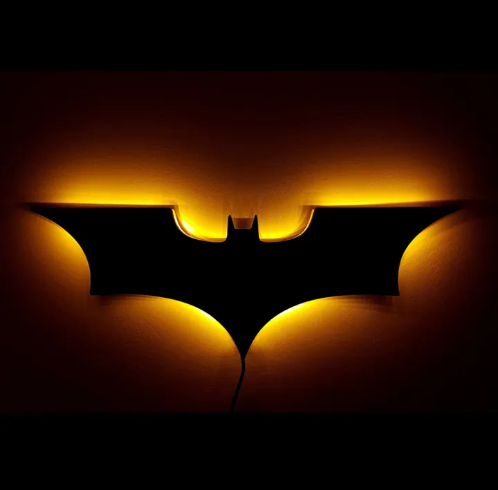 Explosive 3D Creative Batman Led Night Lamp Wall Lamp Home Decoration  Bedside Lamp Superhero Atmosphere Logo Lamp | Lazada PH