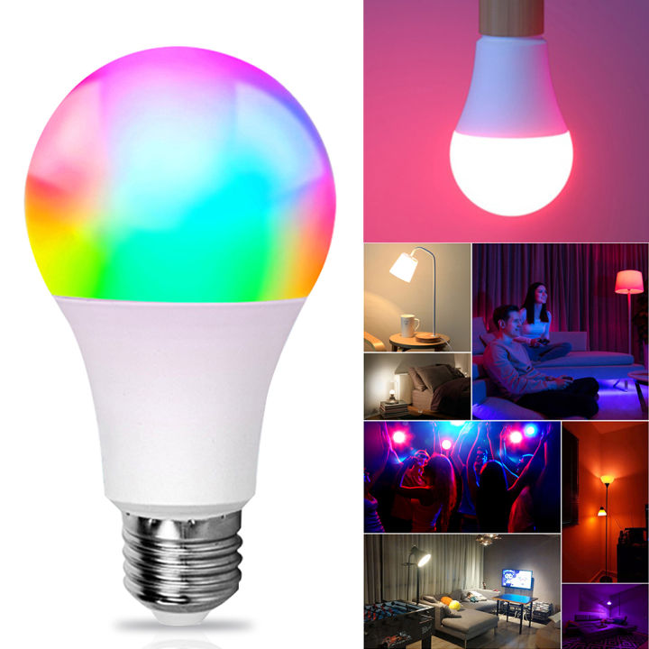 สต๊อก-หลอดไฟหลอดไฟอัจฉริยะ-e27-9w-15w-wifi-bluetooth-rgbct-rgb-bulb-ควบคุมโทรศัพท์มือถือทำงานหลอดไฟ-led-กับแอปสมาร์ทไลฟ์และหลอดไฟอัจฉริยะบลูทูธอัจฉริยะไร้สาย