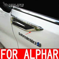 For 2016 2017 2018 2019 2020 Toyota Alphard 30 AH30 Car Accessories VELLFIRE ABS Chrome Leaf Board Decoration On Shark Gills