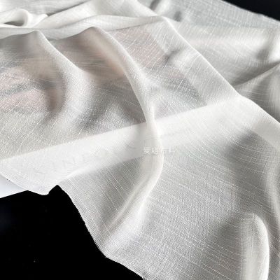 กระโปรงฮันฟูเสื้อผ้าใยฝ้ายลินินสีขาวนวลและโปร่งแสงสำหรับฤดูใบไม้ผลิและผ้าฤดูร้อน