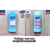 Suave® Womens Antiperspirant Deodorant, Powder Anti-Staining, Invisible Solid 74g โรลออนสติ้กสำหรับผู้หญิง  ผลิตภัณฑ์ระงับกลิ่นกาย