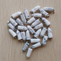 2021Wholesale 50pcslot fashion good quality natural white turquoises pillar charms pendants fit necklace making free shipping