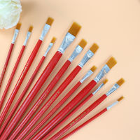 6/12Pcs Set Gouache Watercolor Paint Brushes Different Shape Round Pointed Tip Nylon Hair Painting Brush Set Art Supplies New